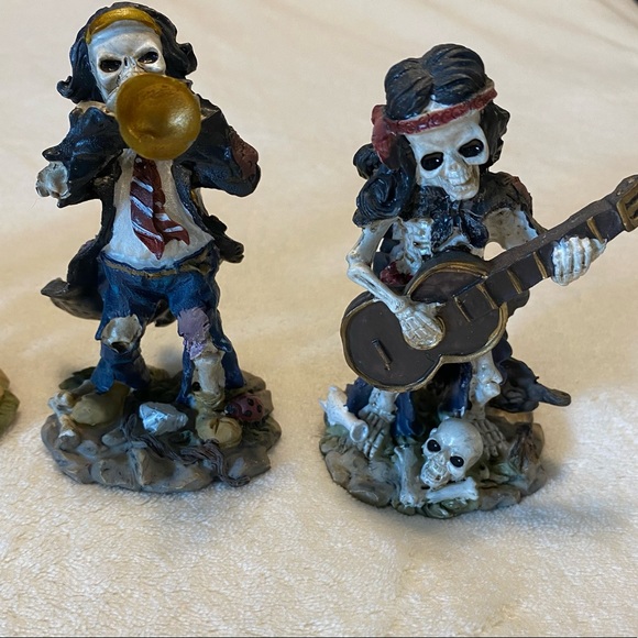 Band of 4 Skeleton Musician Figures - Picture 4 of 13